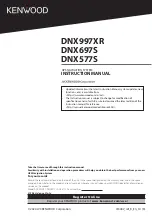 Предварительный просмотр 1 страницы Kenwood DNX577S Instruction Manual