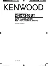 Preview for 1 page of Kenwood DNX7340BT Instruction Manual