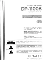 Preview for 1 page of Kenwood DP-1100B Instruction Manual