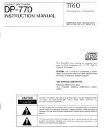 Kenwood DP-770 Instruction Manual preview