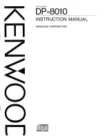 Kenwood DP-8010 Instruction Manual preview