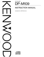 Preview for 1 page of Kenwood DP-M109 Instruction Manual