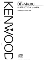 Kenwood DP-M4010 Instruction Manual preview