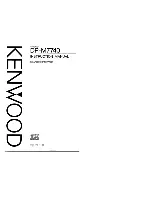 Kenwood DP-M7740 Instruction Manual preview