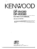 Preview for 1 page of Kenwood DP-R3080 Instruction Manual