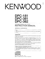 Kenwood DPC-181 Instruction Manual preview