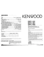 Kenwood DPC-191 Instruction Manual preview