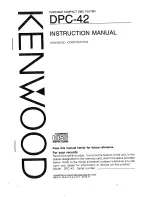 Preview for 1 page of Kenwood DPC-42 Instruction Manual