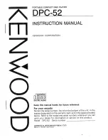 Kenwood DPC-52 Instruction Manual preview