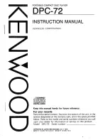 Kenwood DPC-72 Instruction Manual preview