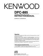 Предварительный просмотр 1 страницы Kenwood DPC-885 Instruction Manual