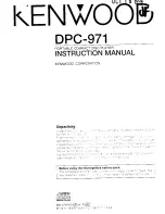 Предварительный просмотр 1 страницы Kenwood DPC-971 Instruction Manual