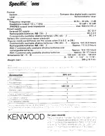 Предварительный просмотр 11 страницы Kenwood DPC-971 Instruction Manual