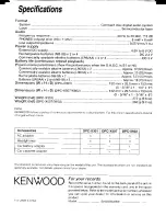 Preview for 12 page of Kenwood DPC-X301 Instruction Manual