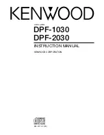 Preview for 1 page of Kenwood DPF-1030 Instruction Manual