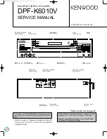 Preview for 1 page of Kenwood DPF-K6010V Service Manual