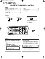 Preview for 2 page of Kenwood DPF-K6010V Service Manual