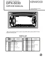 Preview for 1 page of Kenwood DPX-4020 Service Manual