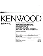 Preview for 1 page of Kenwood DPX-440 Instruction Manual