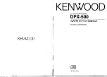 Kenwood DPX-500 Instruction Manual preview