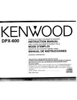 Kenwood DPX-600 Instruction Manual preview