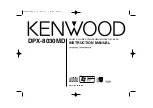 Kenwood DPX-8030MD Instruction Manual preview