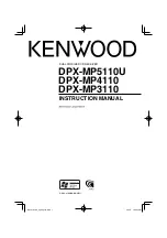 Preview for 1 page of Kenwood DPX-MP3110 Instruction Manual