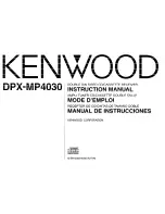 Kenwood DPX-MP4030 Instruction Manual preview