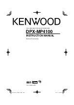 Kenwood DPX-MP4100 Instruction Manual preview