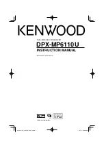 Preview for 1 page of Kenwood DPX-MP6110U Instruction Manual