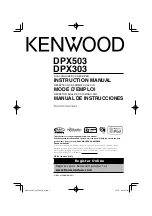 Preview for 1 page of Kenwood DPX303 - DPX 303 Radio Instruction Manual