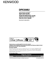 Kenwood DPX308U Quick Start Manual предпросмотр