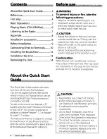 Preview for 2 page of Kenwood DPX308U Quick Start Manual