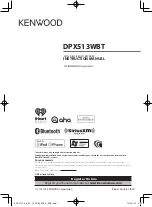 Kenwood DPX513WBT Instruction Manual preview