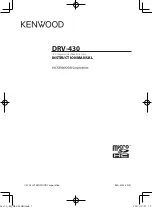 Kenwood DRV-430 Instruction Manual preview