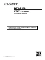 Kenwood DRV-A100 Instruction Manual preview