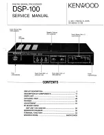 Kenwood DSP-100 Service Manual preview