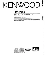 Kenwood DV-203 Instruction Manual preview