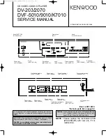 Предварительный просмотр 1 страницы Kenwood DV-203 Service Manual