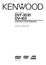 Preview for 1 page of Kenwood DV-402 Instruction Manual