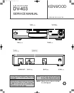 Предварительный просмотр 1 страницы Kenwood DV-403 Service Manual