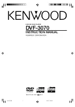 Preview for 1 page of Kenwood DVF-3070 Instruction Manual