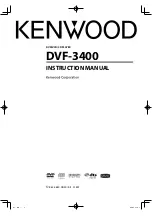 Preview for 1 page of Kenwood DVF-3400 Instruction Manual