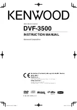 Предварительный просмотр 1 страницы Kenwood DVF-3500 Instruction Manual