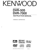 Kenwood DVR-505 Instruction Manual preview