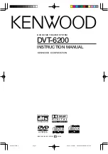 Предварительный просмотр 1 страницы Kenwood DVT-6200 Instruction Manual