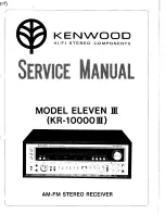 Kenwood Eleven III Service Manual preview