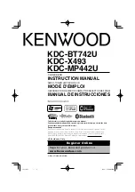 Preview for 1 page of Kenwood eXcelon KDC-X493 Instruction Manual