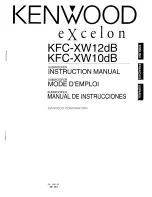 Preview for 1 page of Kenwood Excelon KFC-XW10dB Instruction Manual