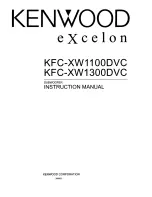 Kenwood eXcelon KFC-XW1300DVC User Manual preview